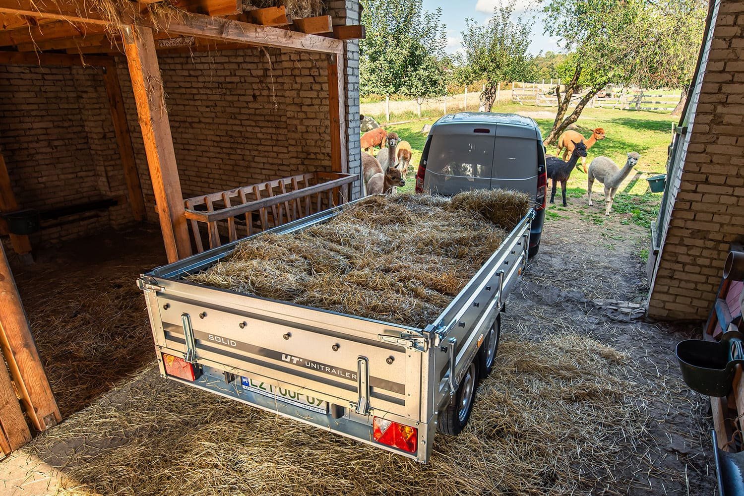 remorque deux essieux 254×151 avec roues unitrailer solid 250/2 dmc 750 kg – Image 12