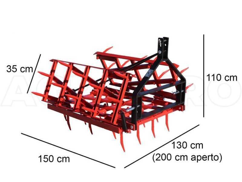 Herses à dents fixes série lourde AgriEuro EPP40 – Porté / Tracté – 40 dents refermables – 200 cm – Image 6