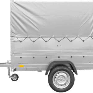 Remorque simple essieu 200×106 avec bâche haute, arceau, rehausses de ridelles et roue jockey – Garden Trailer 200 KIPP